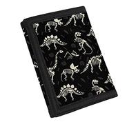 COEQINE Portefeuille léger et minimaliste pour argent, sac à main léger à trois volets pour femmes, filles, garçons, dinosaure