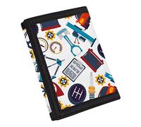 COEQINE Portefeuille léger pour garçons avec poche pour cartes, petits sacs à monnaie à trois volets pour tout-petits, garçons, adolescents, Accessoires de voiture blancs