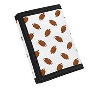 COEQINE Portefeuille léger pour garçons avec poche pour cartes, petits sacs à monnaie à trois volets pour tout-petits, garçons, adolescents, Baseball Blanc, Baseball