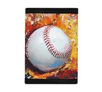 COEQINE Portefeuille léger pour garçons avec poche pour cartes, petits sacs à monnaie à trois volets pour tout-petits, garçons, adolescents, Baseball 3D coloré