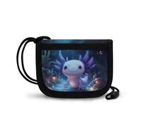 COEQINE Portefeuille pour enfants de 4 à 5 ans avec lanière et fermeture éclair Motif animal mignon, Ocean Axolotl