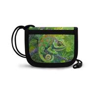 COEQINE Portefeuille pour enfants de 5 à 7 ans, motif dessin animé, vert, 3 volets, pour enfant de 8 à 10 ans, anniversaire, Caméléon.