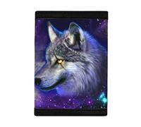 COEQINE Portefeuille pour garçon avec motif drapeau américain à trois volets grande capacité 9-18 ans, Sky Wolf.