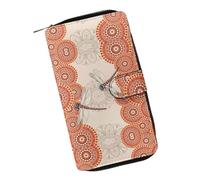 COEQINE Portefeuilles en cuir tendance pour femme, cadeau d'anniversaire, de Saint-Valentin pour épouse, Orange Libellule Western