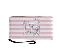 COEQINE Portefeuilles pour femme avec initiale papillon mignonne - Sac à main pour fête - Long sac à main pour femme, Initiale E, Décontracté