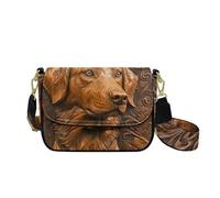 COEQINE Sac à bandoulière avec bandoulière pour femme, sac à main gothique pour maman, grand-mère, sac à main avec bandoulière, taille L, Imprimé Golden Retriever sculpté