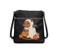 COEQINE Sac à bandoulière en cuir pour femme - Grand sac fourre-tout - Sac à main seau - Sac à bandoulière imperméable, Cochon d'Inde Halloween
