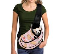 COEQINE Sac à bandoulière pour petits chiens et chats - Aventure en plein air - Sac à bandoulière pour chiot - En maille respirante - Mains libres pour les sentiers de randonnée - Sangle réglable