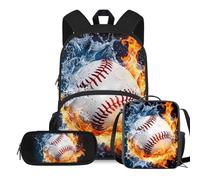 COEQINE Sac à dos de balle pour garçons de 8 à 12 ans pour l'école, la maternelle, sac à livres pour enfants de 4 à 6, 6 à 8, 8 à 12 ans, 12 à 14 ans, cadeaux de rentrée scolaire, Balle de baseball 3D