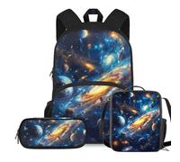 COEQINE Sac à dos de balle pour garçons de 8 à 12 ans pour l'école, la maternelle, sac à livres pour enfants de 4 à 6, 6 à 8, 8 à 12 ans, 12 à 14 ans, cadeaux de rentrée scolaire, Boule spatiale bleue