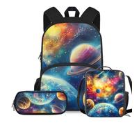 COEQINE Sac à dos de balle pour garçons de 8 à 12 ans pour l'école, la maternelle, sac à livres pour enfants de 4 à 6, 6 à 8, 8 à 12 ans, 12 à 14 ans, cadeaux de rentrée scolaire, Space Galaxy.