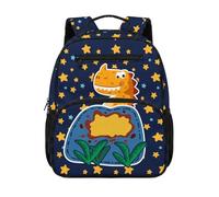 COEQINE Sac à dos de maternelle pour garçons et enfants - Sac d'école préscolaire avec poches latérales en maille - Sac d'école pour petites filles, Dinosaure bleu marine cool