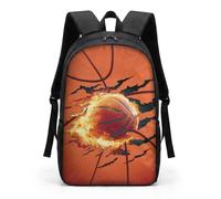COEQINE Sac à dos d'école pour garçons et filles, bretelles réglables, sac à dos pour ordinateur portable, sac à dos pour enfants, adultes, voyage, école, bibliothèque, escalade en plein air, Feu de