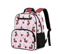COEQINE Sac à dos pour filles de 4 à 6 ans avec porte-bouteille d'eau, sac à dos léger pour garçons pour la maternelle, 34,2 cm, Rose cerise