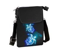 COEQINE Sac à main à bandoulière pour femmes et filles - Style décontracté - Multifonction - Motif floral, Tortue de mer bleue fluo., Taille unique