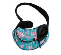 COEQINE Sac de transport mains libres pour chat Motif floral abstrait Rose