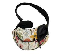 COEQINE Sac de transport mains libres rose romantique rose vue de face pour chat Bloom Clips sécurisés Petits chats Date Nuit Marche Sac à main en maille souple pour femme marchant avec chiot Petit