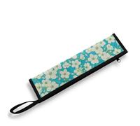 COEQINE Sac de transport pour baguettes, couverts de voyage, motif floral, blanc, étui de rangement résistant aux feuilles, pour le travail, le pique-nique, les voyages