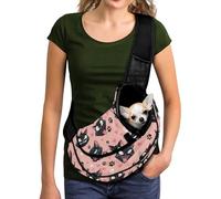 COEQINE Sac de transport pour chiens de taille moyenne - Bandoulière rembourrée épaisse - Réglable - Sac à bandoulière mains libres pour petits chats - Ne tombe pas