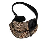COEQINE Sac de transport pour petit chiot - Mains libres - Motif écailles de python - Serpent - Léopard - Vue de face - Texture reptile - Petits chats - Extérieur