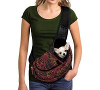 COEQINE Sac de transport pour petits chiens et chats mains libres compact face à l'avant, respirant et léger, imprimé toile d'araignée rouge d'Halloween