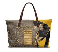 COEQINE Sacs fourre-tout chrétiens pour femme en cuir noir africain sur le thème des femmes sacs à main à bandoulière cadeaux pour épouse, maman, sœur, Les femmes noires africaines avec Dieu est avec