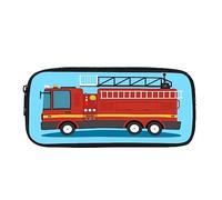 COEQINE Trousse à crayons de grande capacité avec fermeture éclair pour étudiants, pour l'école, le bureau, Camion de pompiers bleu, Taille unique, Organiseur de sac
