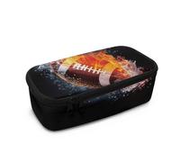 COEQINE Trousse à crayons fantaisie pour garçons avec poignées pour bureau avec fournitures pour enfants de 8 à 12 ans, Football 3D, Taille unique, Organiseur de sac