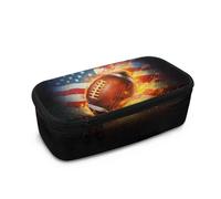 COEQINE Trousse à crayons fantaisie pour garçons avec poignées pour bureau avec fournitures pour enfants de 8 à 12 ans, Football américain., Taille unique, Organiseur de sac