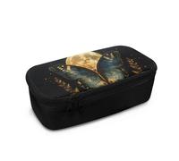 COEQINE Trousse à crayons pour filles de grande capacité avec fermeture éclair pour adolescentes, motif floral vintage, cadeau de premier jour à l'école, Moon Butterfly, Taille unique, Organiseur de