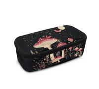 COEQINE Trousse à crayons pour filles de grande capacité avec fermeture éclair pour adolescentes, motif floral vintage, cadeau de premier jour à l'école, Lune champignon, Taille unique, Organiseur de