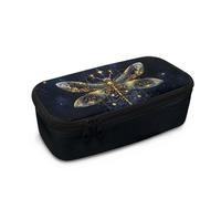 COEQINE Trousse à crayons pour filles de grande capacité avec fermeture éclair pour adolescentes, motif floral vintage, cadeau de premier jour à l'école, Libellule., Taille unique, Organiseur de sac