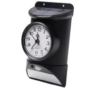 COERSD Horloge Murale Extérieure Étanche Horloge Murale De Jardin LED Applique Murale Solaire Induction du Corps Humain Horloge Rétro Appliquer Aux Décorations De Bain De Piscine
