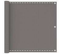Coespram Brise-vue pour balcon - 75 x 400 cm - Gris clair - En polyéthylène | Brise-vue respirant pour terrasse et jardin en tissu HDPE avec corde en polyéthylène de 12 m pour un montage flexible en