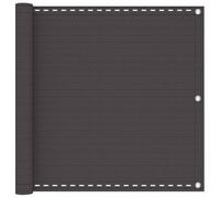 Coespram Brise-vue pour balcon - Anthracite - 75 x 1000 cm - En | Brise-vue robuste en polyéthylène haute densité pour balcon, jardin et terrasse. Respirant avec œillets et corde pour un