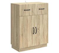 Coespram Buffet en chêne Sonoma - 66 x 34,5 x 87 cm - Commode en bois | Commode compacte pour couloir et salle à manger avec 1 tiroir, 2 portes pivotantes et compartiments pour un rangement