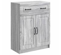 Coespram Buffet gris Sonoma 66 x 34,5 x 87 cm Commode en bois | Armoire d'appoint fine pour couloir et salle à manger avec 1 tiroir et 2 portes pivotantes pour un rangement bien rangé.