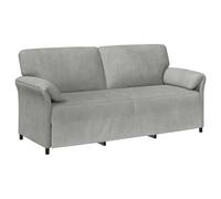Coespram Canapé 3 places en velours - Gris clair - 198 x 83 x 95 cm | Tissu en velours doux rencontre une structure en métal robuste : meubles rembourrés 3 places pour le salon et la chambre