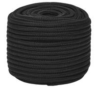 Coespram Corde de bateau en polypropylène noir 14 mm 25 m | Corde en polypropylène résistante pour yacht, bateau et camping au port. Maniable, facile à nouer et résistant à l'abrasion.