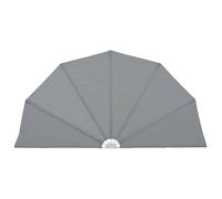 Coespram Éventail de balcon pliable - Gris - 160 cm - Pour terrasse | Paravent peu encombrant avec support mural pour jardin, balcon et extérieur. Protection d'éventail résistante aux intempéries
