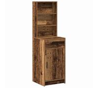 Coespram Highboard Armoire en bois vieilli 40 x 40,5 x 135 cm | Commode compacte avec porte et tiroir pour le salon et la chambre à coucher crée un espace de rangement pratique.