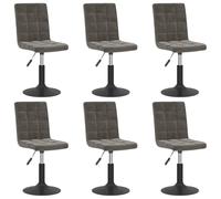 Coespram Lot de 6 chaises de salle à manger pivotantes et réglables en | Chaises rembourrées modernes avec vérin à gaz en continu et fonction de rotation à 360 degrés pour une ergonomie optimale