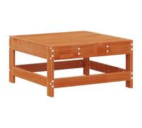 Coespram Repose-pieds de jardin en pin massif Marron ciré 62 x 62 x 32 cm | Module d'extérieur flexible en bois pour terrasse et jardin. Construction stable avec un design à lattes pour votre coin