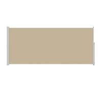 Coespram Store latéral extensible pour terrasse et jardin, store latéral robuste pour brise-vue et ombre, cadre en acier, tissu polyester, protection contre le vent à angle droit extérieur