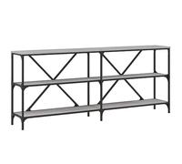 Coespram Table console gris sonoma 180 x 30 x 75 cm table de couloir en | Table d'appoint fine pour salon, couloir et chambre à coucher avec cadre en acier double X, pieds réglables et protection