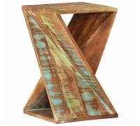 Coespram Table d'appoint en bois massif vieilli 35 x 35 x 55 cm | Table de plantes fabriquée à la main en bois recy oloré pour chambre à coucher et couloir. Prêt à l'emploi sans montage.