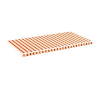 Coespram Tissu de rechange jaune orange 6 x 3 m - Protection solaire - Toile de rechange en polyester pour cadre de store - Résistant aux intempéries avec volant pour terrasse, jardin et balcon