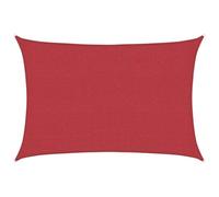 Coespram Voile d'ombrage rectangulaire - 4 x 5 m - Rouge - En polyéthylène | La voile en polyéthylène haute densité respirante offre une protection UV de 90 % pour la terrasse et le balcon. Comprend un