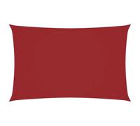 Coespram Voile d'ombrage rectangulaire en tissu Oxford Rouge 2,5 x 5 m | Protection UV robuste et ombrage en tissu spécial pour une utilisation dans le jardin, sur la terrasse ou sur le balcon.