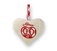 Coeur à Suspendre Bretzel, Dos Vichy Rouge